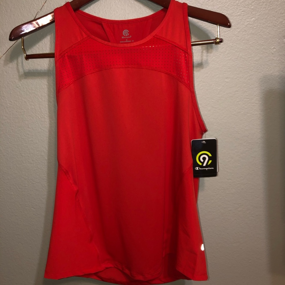 RED CHAMPION ATHLETIC ONE-PIECE